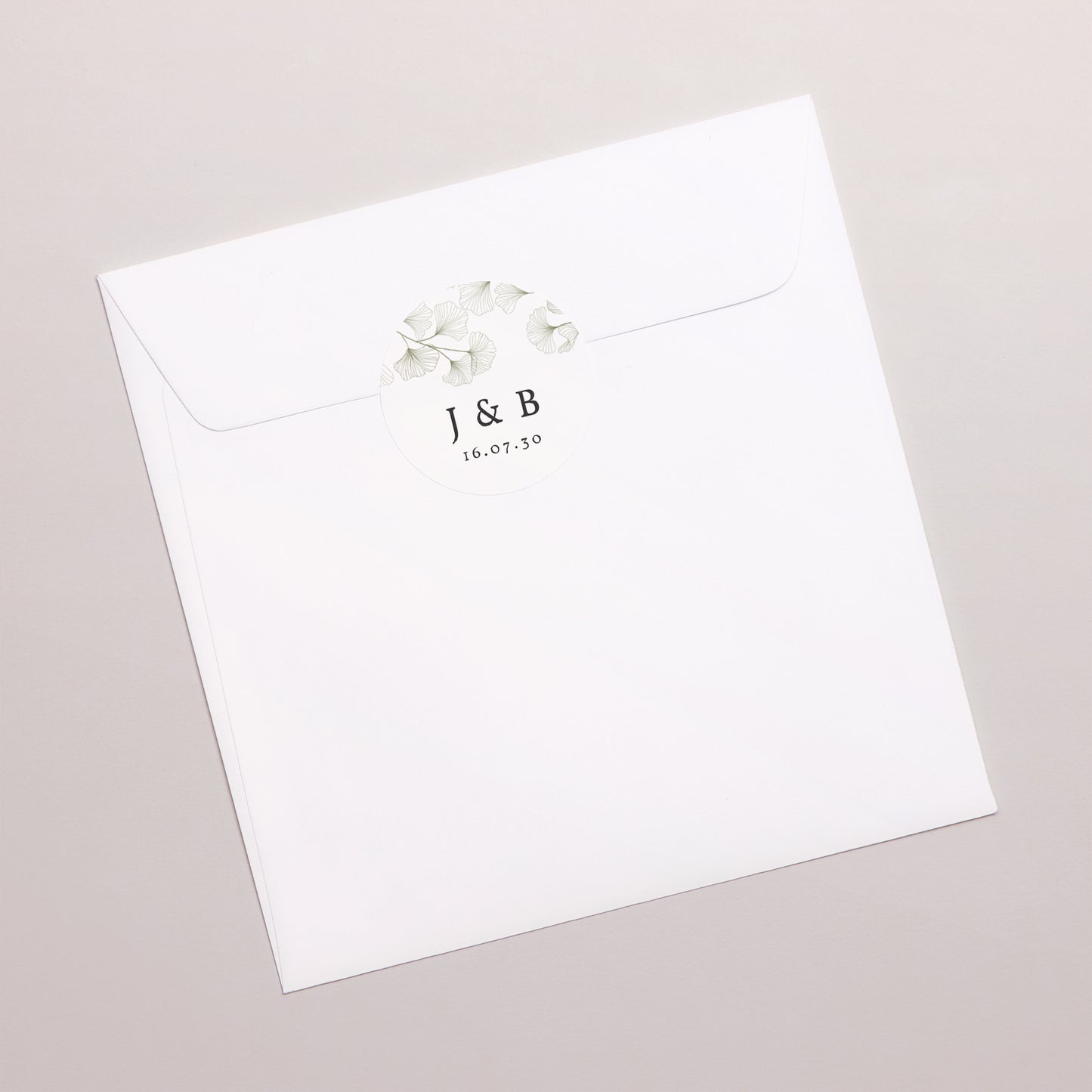 Sticker Mariage Rond Ginkgo Biloba, Feuilles d'Or photo N° 3
