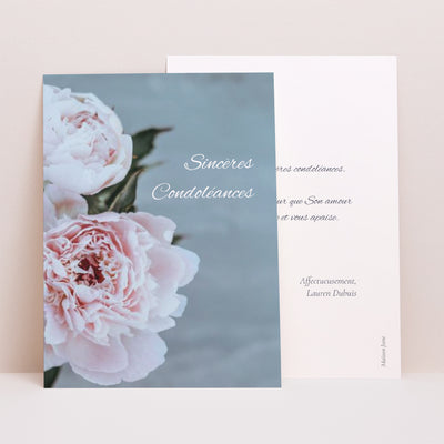 Carte condoléances
