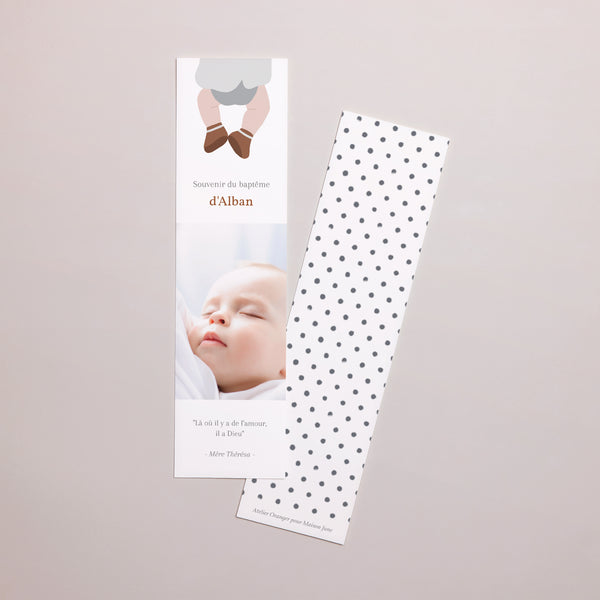 Marque-page Baptême Marque-page Petit Ours Porte-bonheur photo