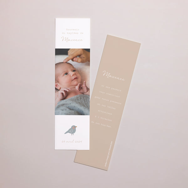 Marque-page Baptême Marque-page Petite blouse garçon photo