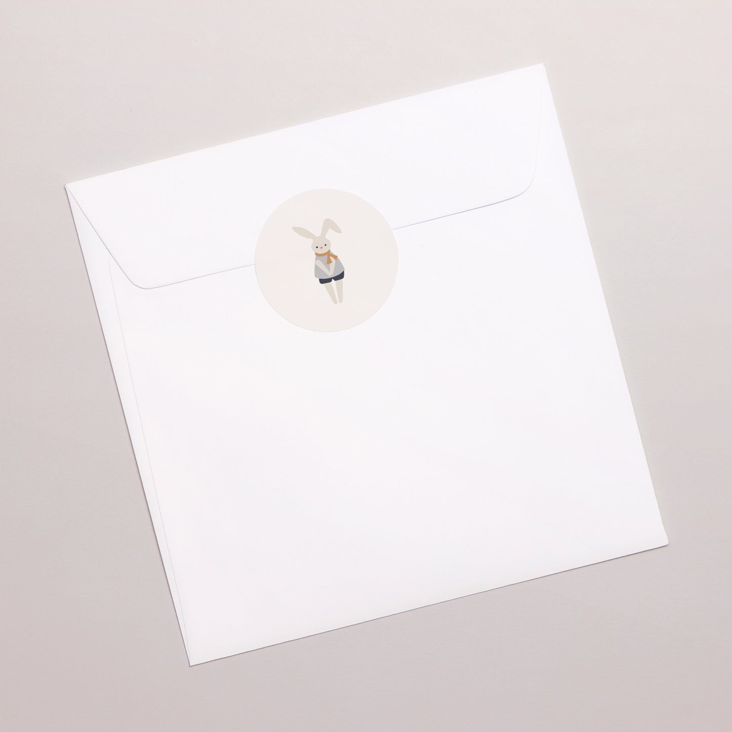 Sticker Naissance Rond Pause Doudou Garçon, Lapin photo N° 3