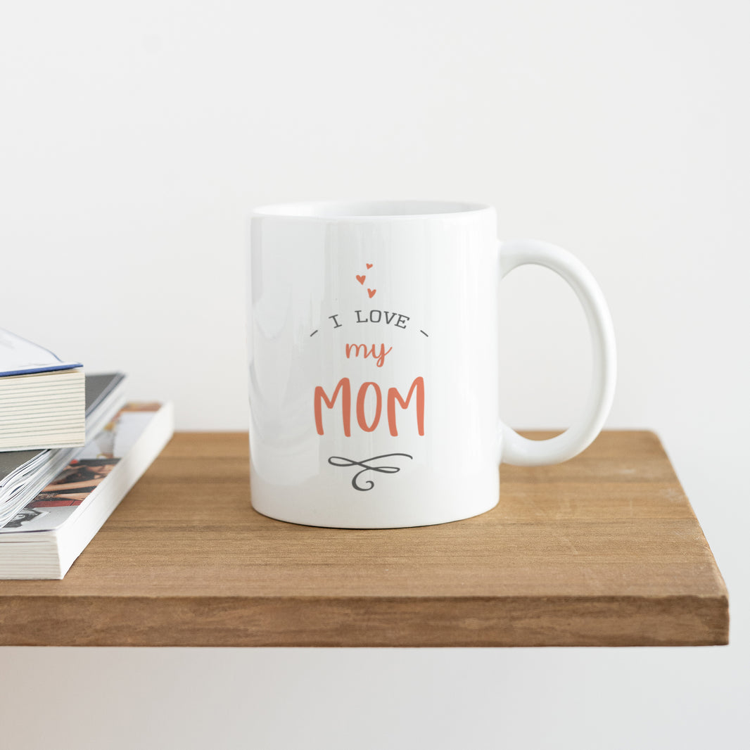 Mug Objets Blanc I love my mom photo N° 4