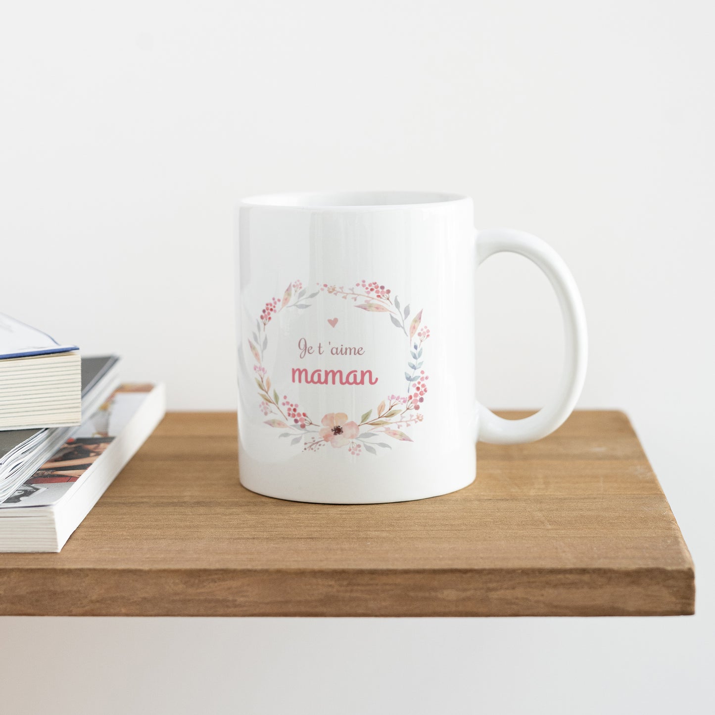 Mug Objets Blanc Couronne de fleur photo N° 4