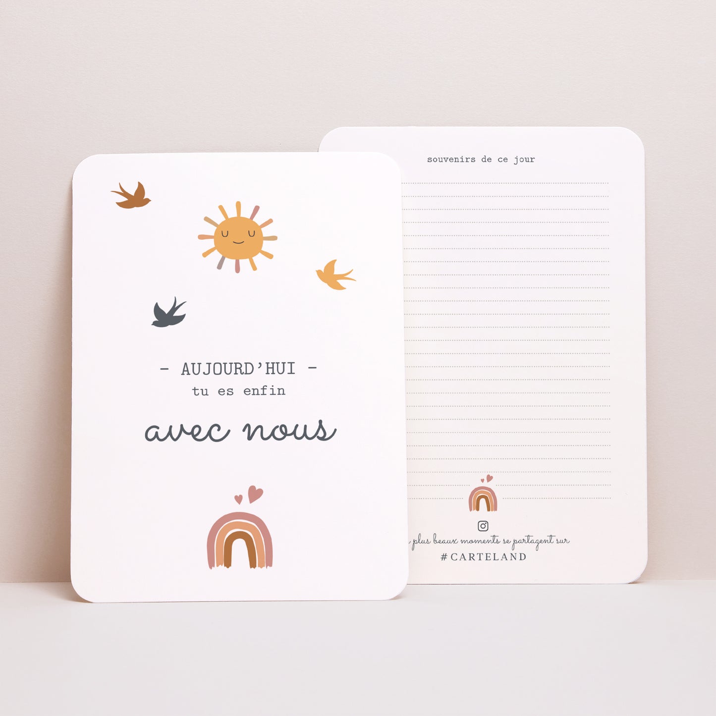 Carte étape bébé Naissance Lot de 12 Arc-en-ciel Fille photo N° 4