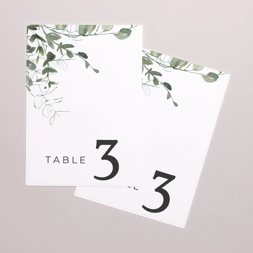 Marque table Mariage Rectangle Floral et Eucalyptus photo N° 2