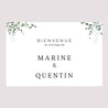 Panneau bienvenue Mariage Paysage 90 x 60 cm Floral et Eucalyptus photo N° 2