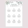 Plan de table Mariage Portrait 60 x 90 cm Floral et Eucalyptus photo N° 2