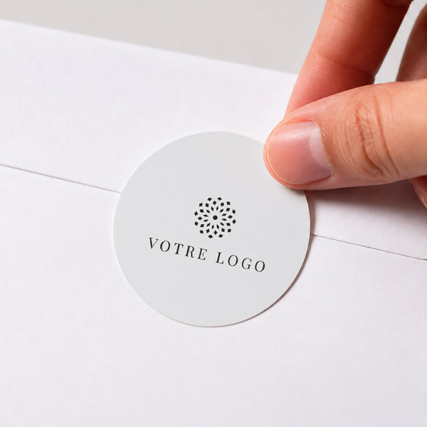 Sticker Fin d'année Rond Dorure et vague abstraite photo