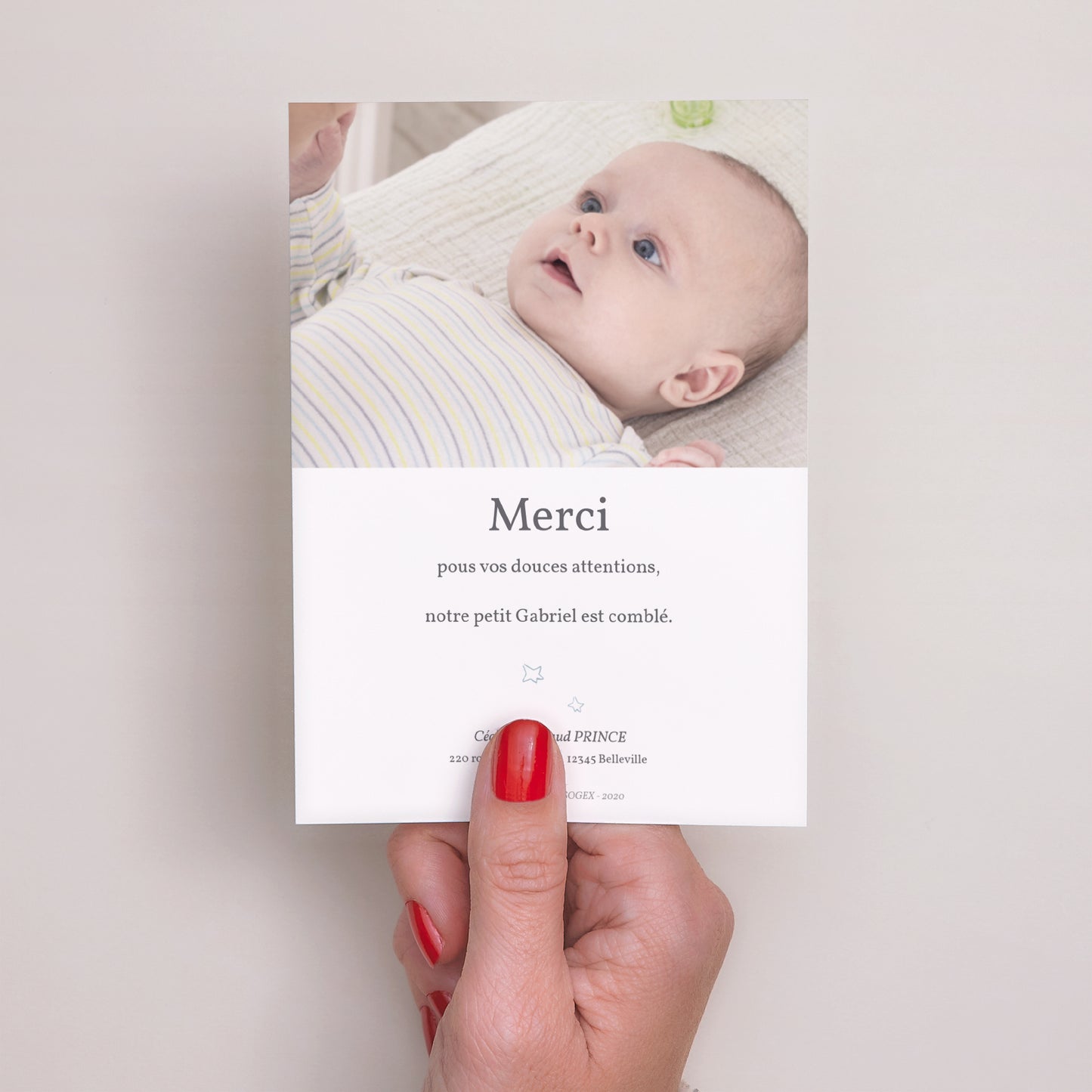 Remerciements Naissance Portrait The Little Prince, Triptyque, dorure photo N° 3