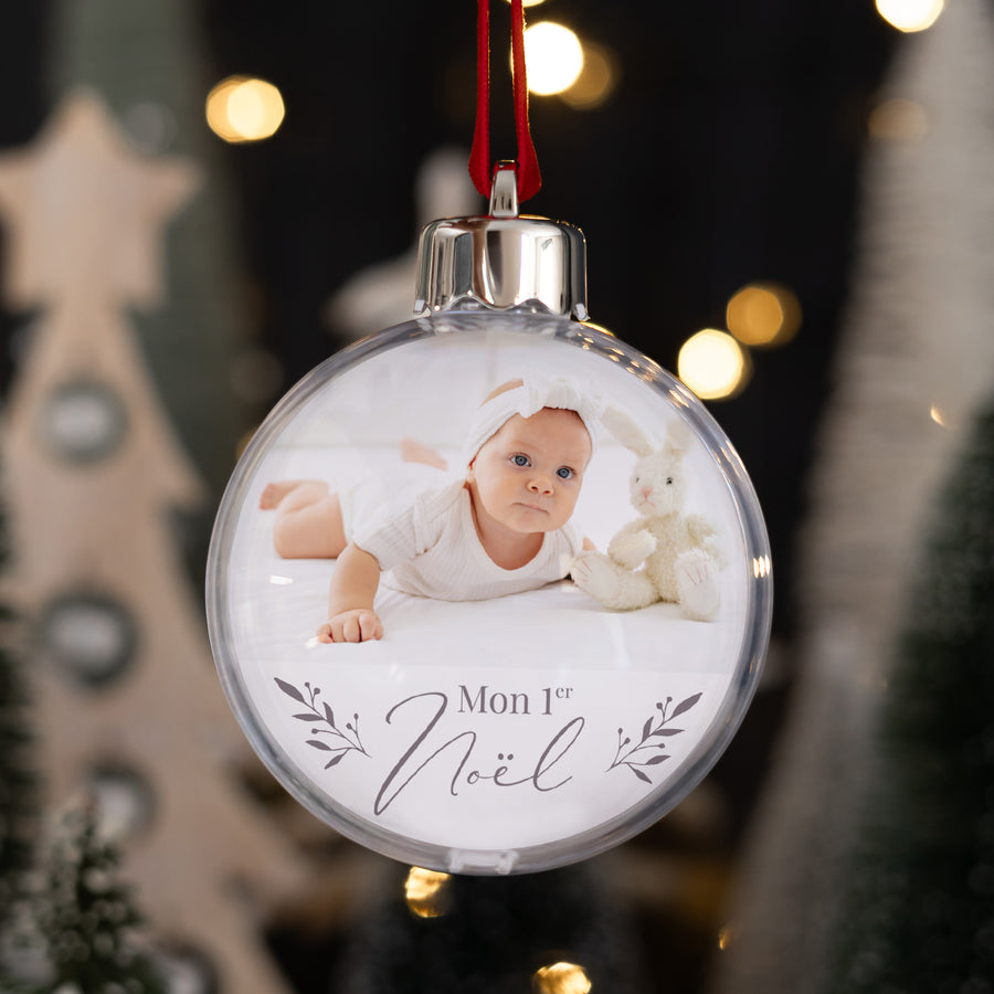 Boule de Noël Fin d'année Ronde Photomontage photo