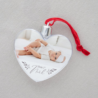 Boule de Noël Fin d'année Cœur Photomontage photo N° 2