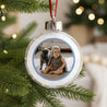 Boule de Noël Fin d'année Ronde Pattern hivernal glacé photo N° 1