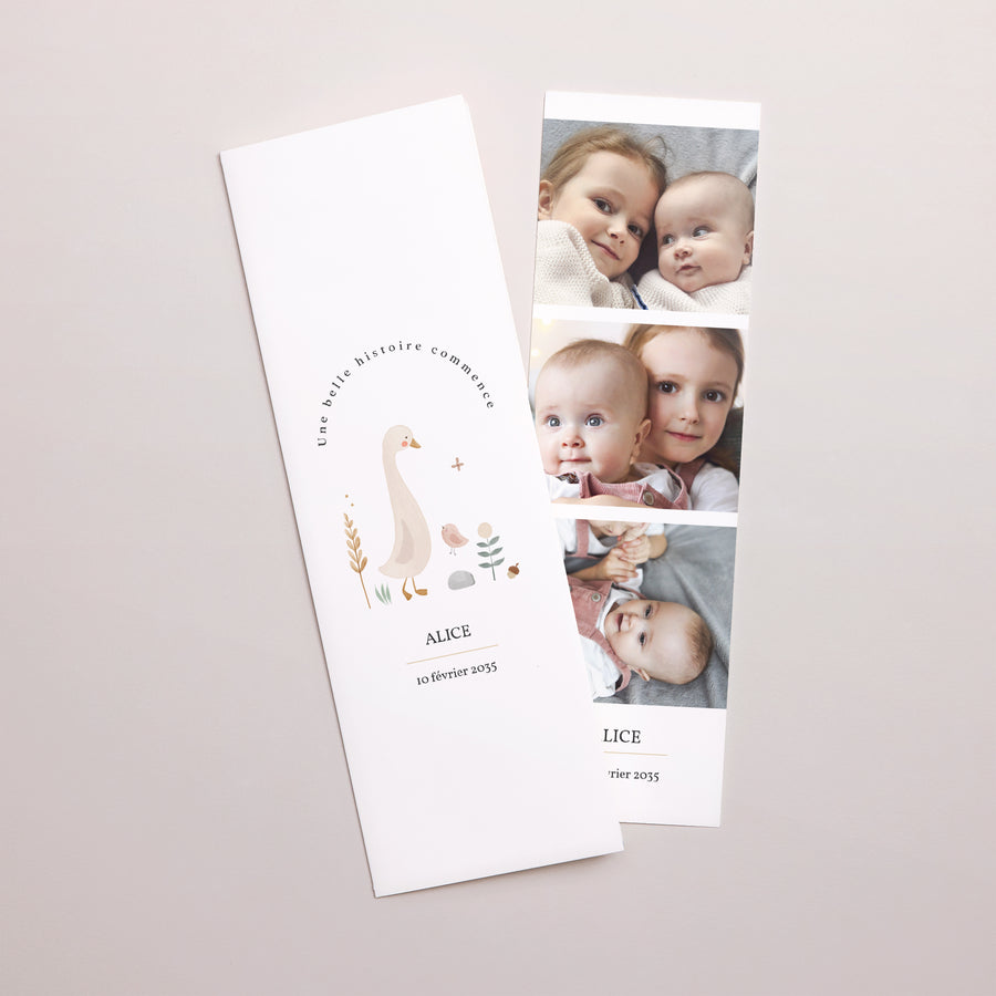 Faire-part Naissance Marque-page photo La basse-cour en fête photo