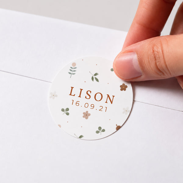 Sticker Naissance Rond Tendance sylvestre photo