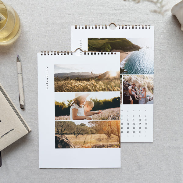 Calendrier Fin d'année Mural A4 Nouvel an, photos du bonheur photo