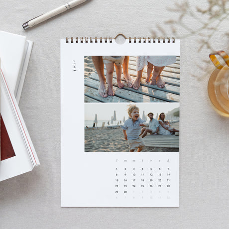 Calendrier Fin d'année Mural A4 Nouvel an, photos du bonheur