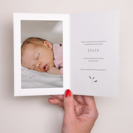 Faire-part Naissance Double volet portrait Loutre