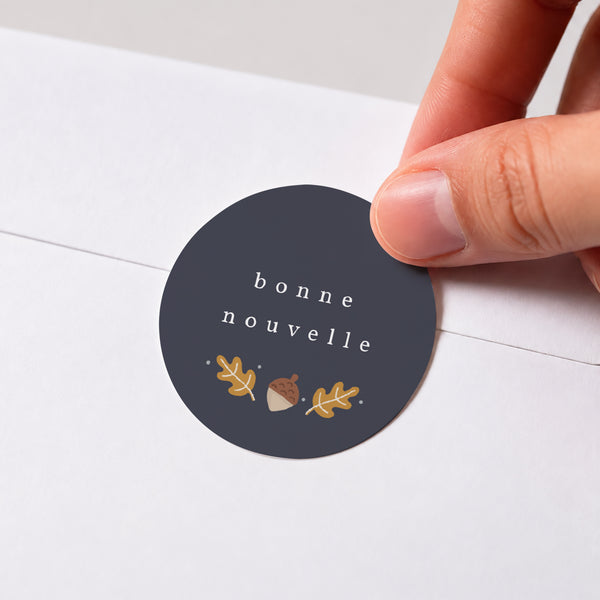 Sticker Naissance Rond Petits chaussons photo