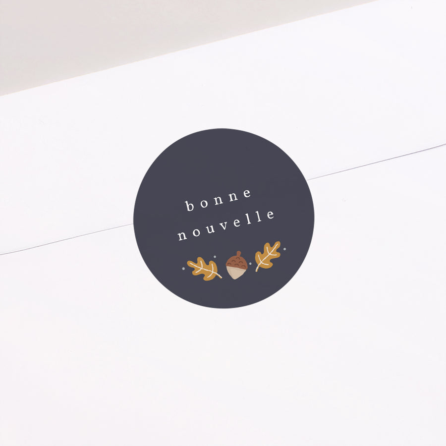 Sticker Naissance Rond Petits chaussons photo