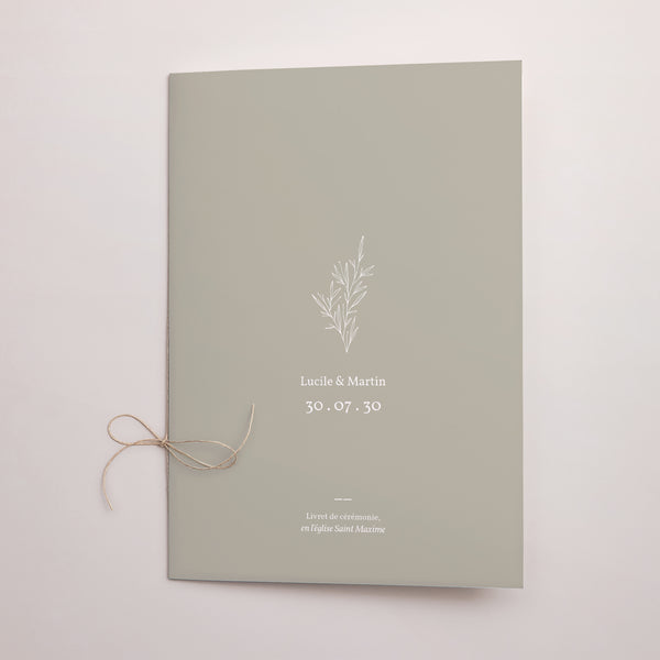 Livret de messe Mariage Double volet Ton pastel photo