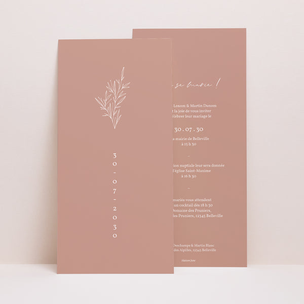 Faire-part Mariage Panoramique portrait Ton pastel photo