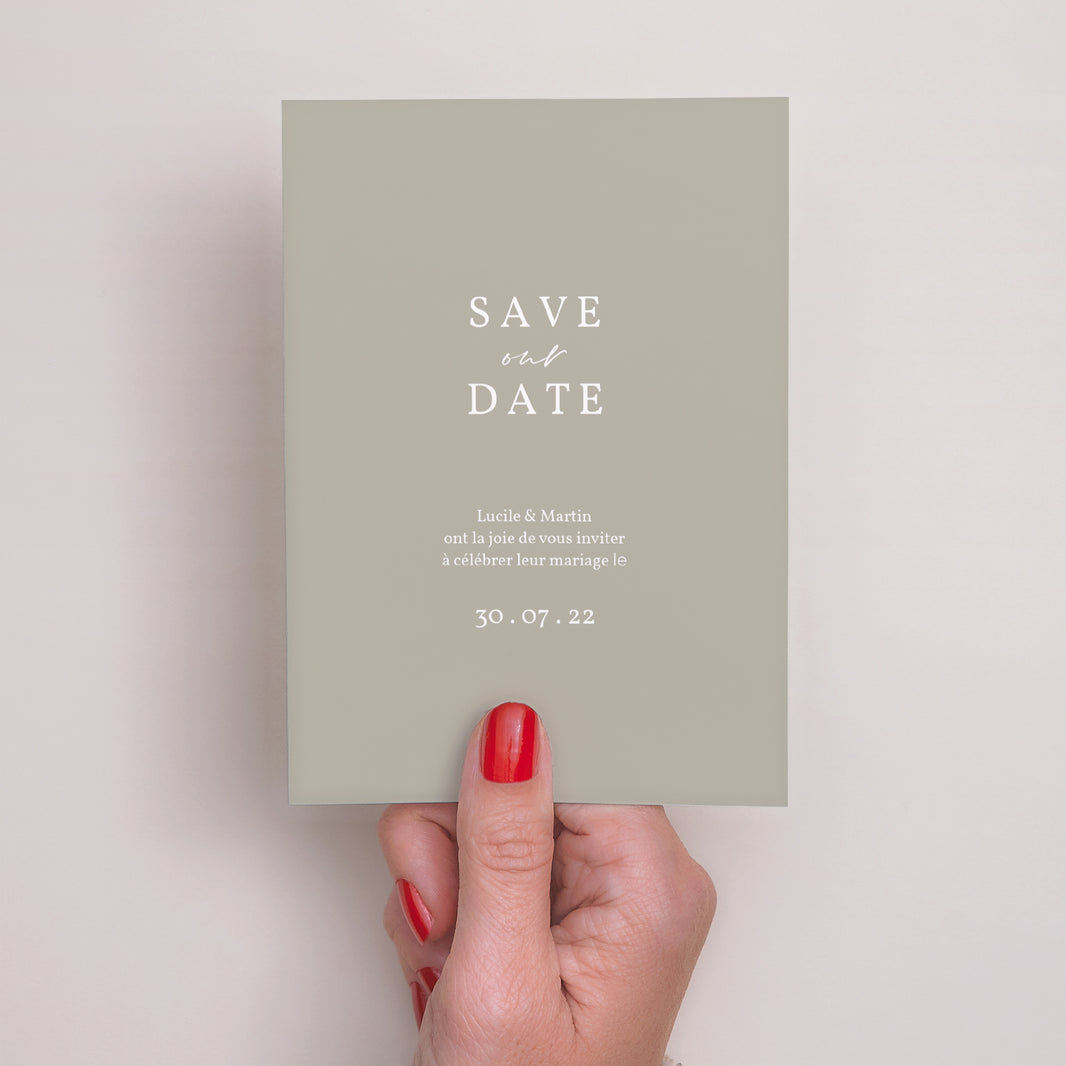 Save the date Mariage Portrait Ton pastel photo N° 2