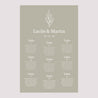 Plan de table Mariage Portrait 60 x 90 cm Ton pastel photo N° 2