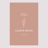 Panneau bienvenue Mariage Portrait 60 x 90 cm Ton pastel photo N° 2