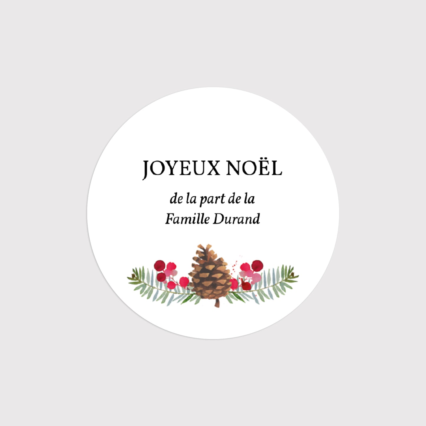 Sticker Fin d'année Rond Boite d'amour photo N° 2
