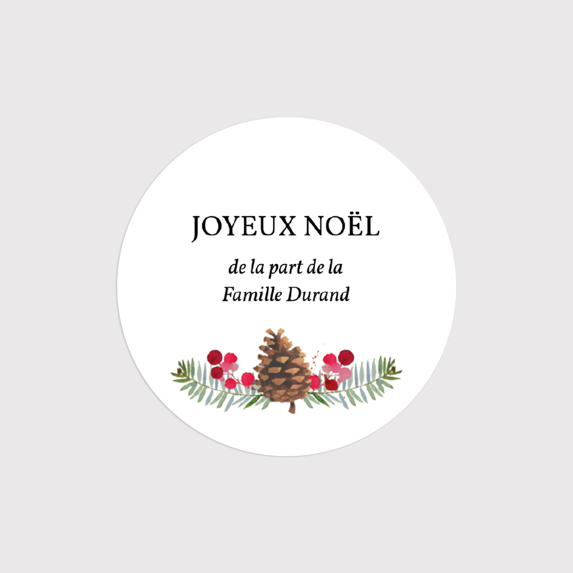 Sticker Fin d'année Rond Boite d'amour photo N° 2