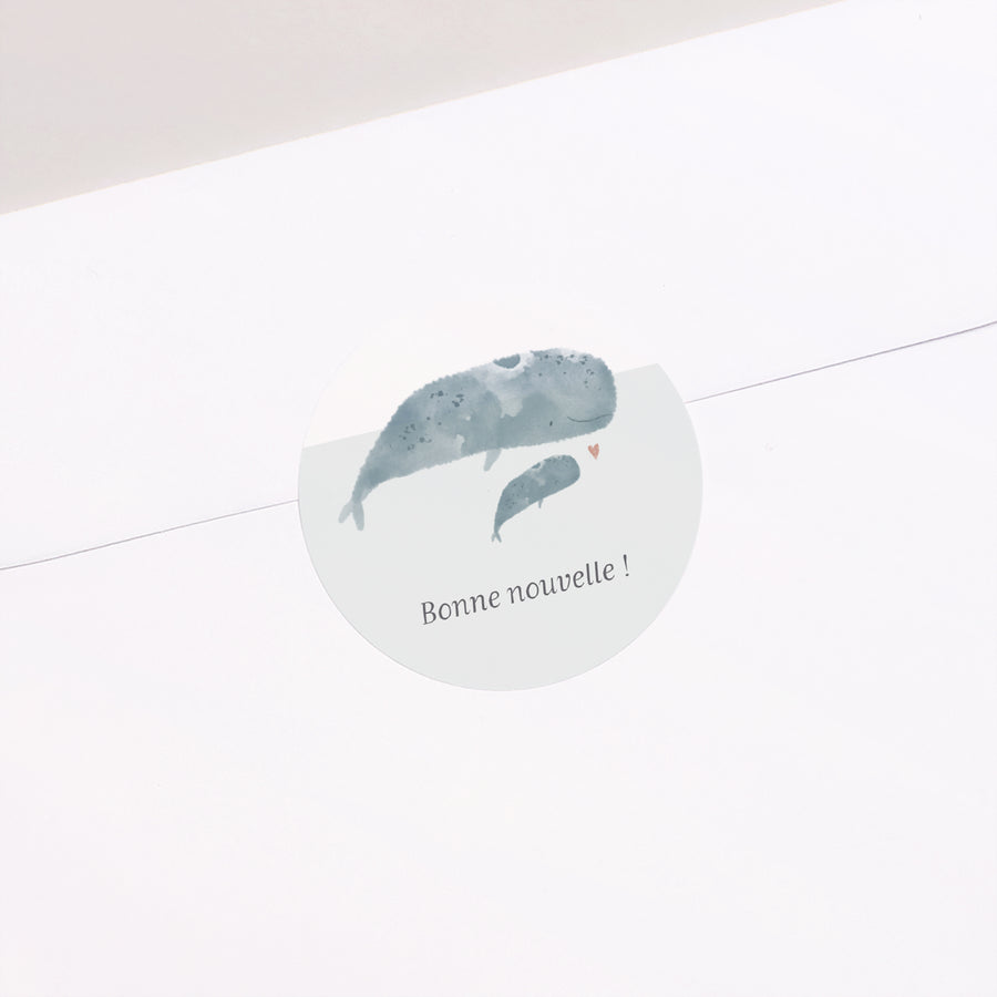 Sticker Naissance Rond Danse de la mer photo
