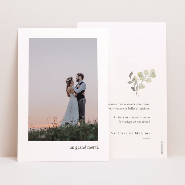 Remerciements Mariage Portrait Neo Champêtre photo