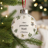 Boule de Noël Fin d'année Ronde Boule Doux Noël Typographie photo N° 1