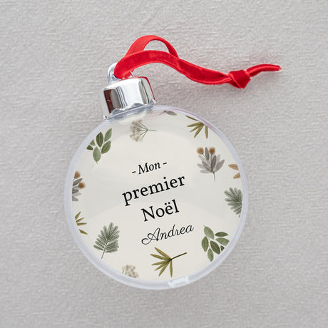 Boule de Noël Fin d'année Ronde Boule Doux Noël Typographie