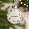 Boule de Noël Fin d'année Ronde Boule Doux Noël prénom photo N° 1