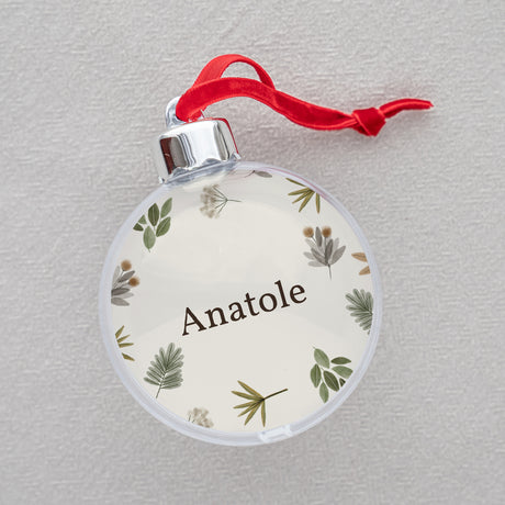 Boule de Noël Fin d'année Ronde Boule Doux Noël prénom