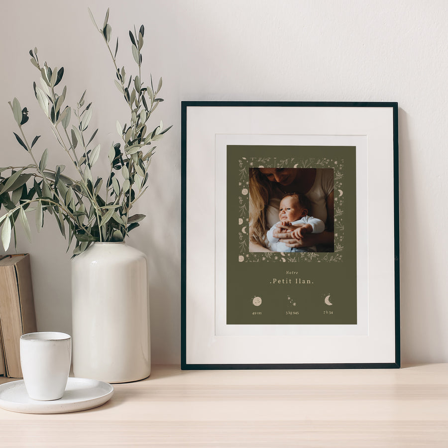 Affiche Naissance Portrait Ilan photo