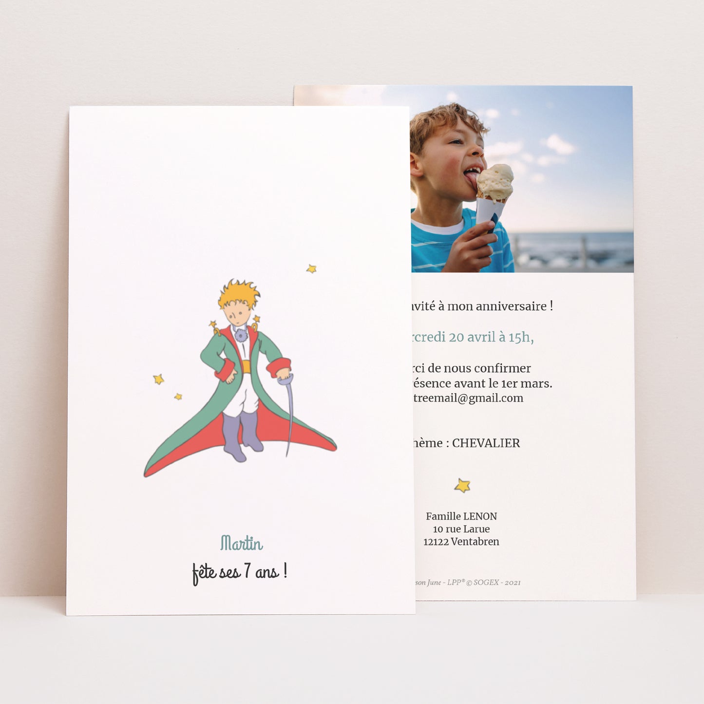 Invitations Anniversaire Enfant Portrait Anniversaire Petit Prince Créations Garçon photo N° 1