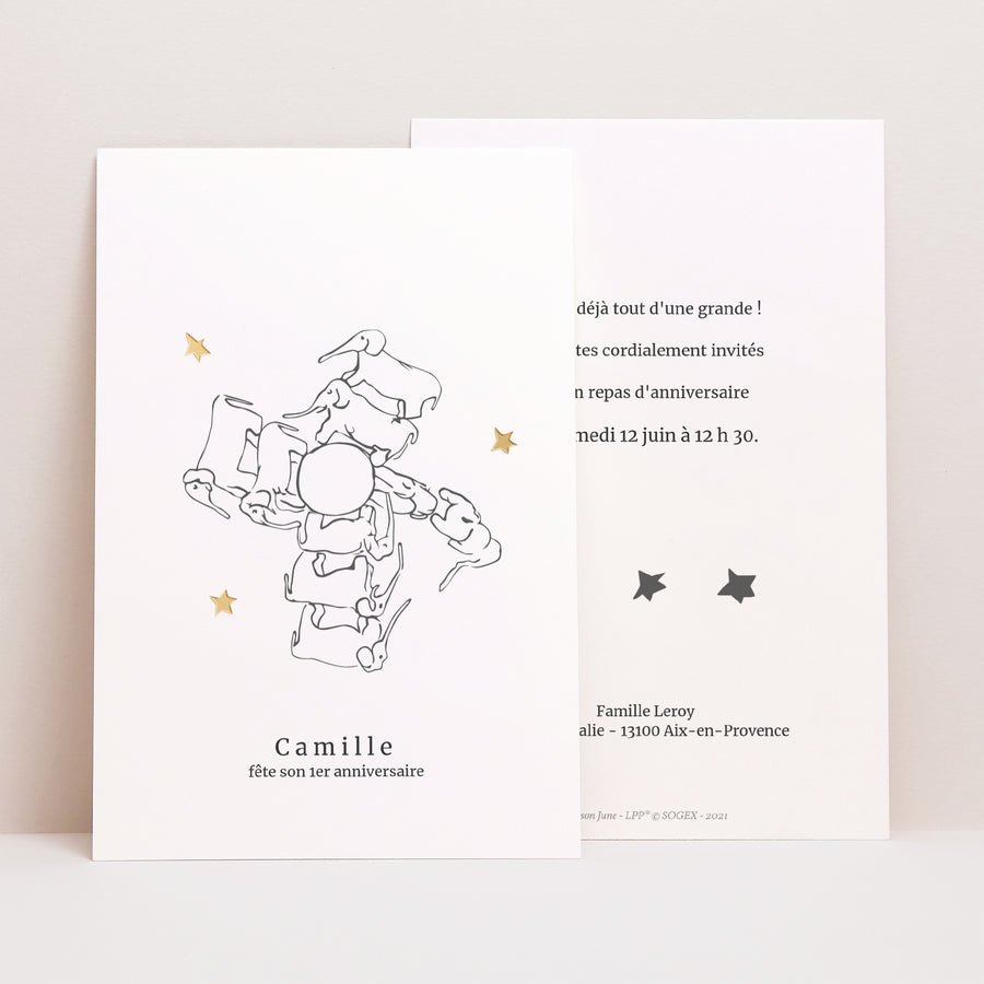 Invitations Anniversaire Enfant Portrait Le Petit Prince Créations Fille II photo