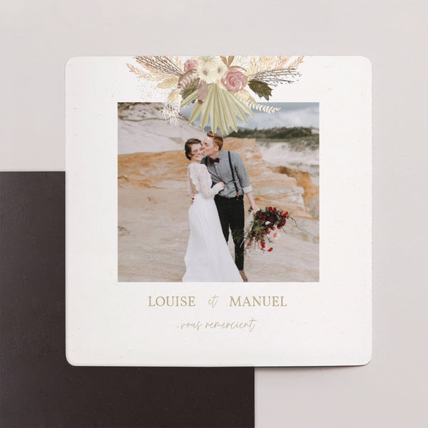 Remerciements Mariage Lot de 9, magnétique Arche boho photo