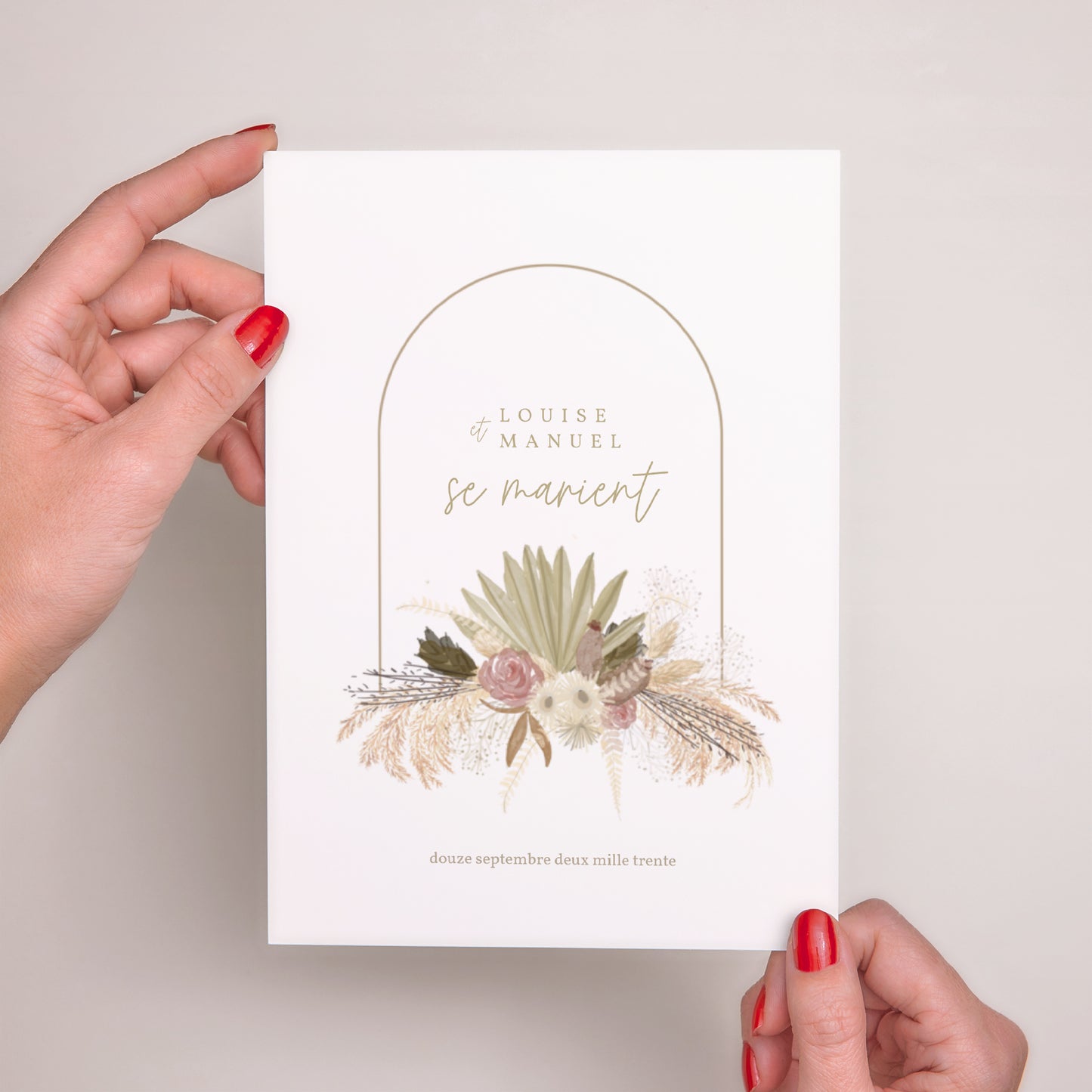 Faire-part Mariage Grand format rectangle Arche boho photo N° 2