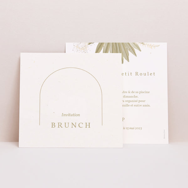 Invitations Mariage Carré Arche boho photo