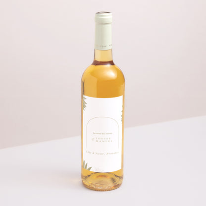 Etiquette bouteille Mariage Portrait Arche boho photo N° 1