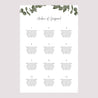 Plan de table Mariage Portrait Eucalyptus aquarelle photo N° 2