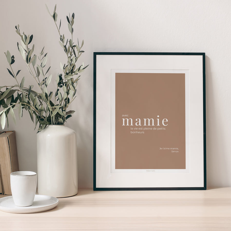 Affiche Objets Portrait Petits bonheurs, mamie photo