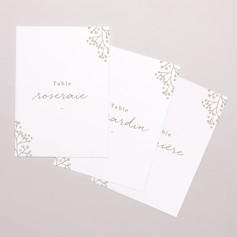 Marque table Mariage Rectangle Couronne Dorée photo