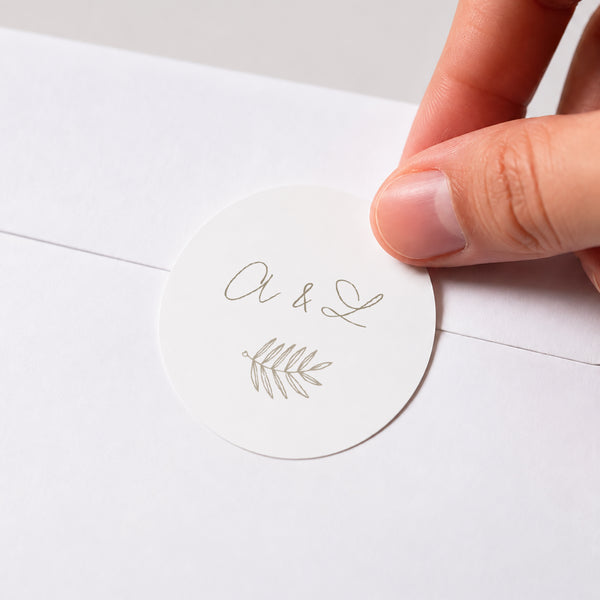 Sticker Mariage Rond Couronne Dorée photo