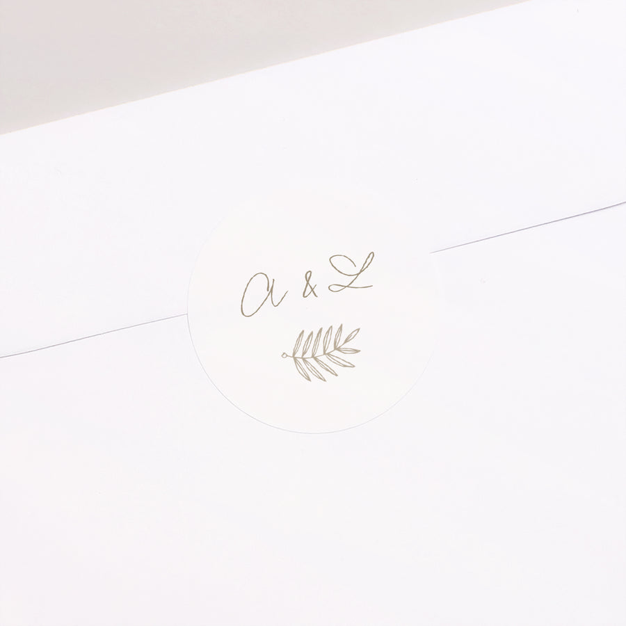 Sticker Mariage Rond Couronne Dorée photo