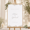 Panneau bienvenue Mariage Portrait 60 x 90 cm Couronne Fleurs Aquarelle photo N° 1
