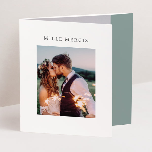 Remerciements Mariage Triptyque asymétrique Floral pastel photo